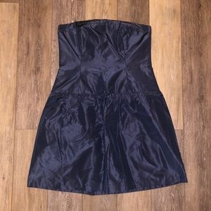 J. Crew Strapless Navy Blue Party Dress